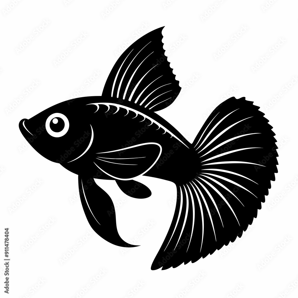Guppy Black silhouette Guppy Black silhouette