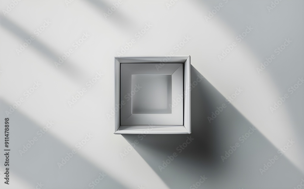 Minimalistic and Clean Image of an Empty White Square Box with Modern Aesthetic and Versatile Application Minimalistic and Clean Image of an Empty White Square Box with Modern Aesthetic and Versatile Application