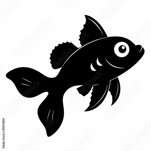 Guppy Black silhouette