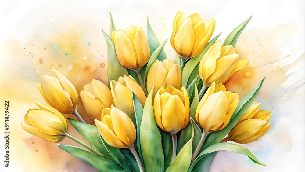 Sun-Kissed Symphony: A Watercolor Ode to Spring Generative AI Sun-Kissed Symphony: A Watercolor Ode to Spring Generative AI