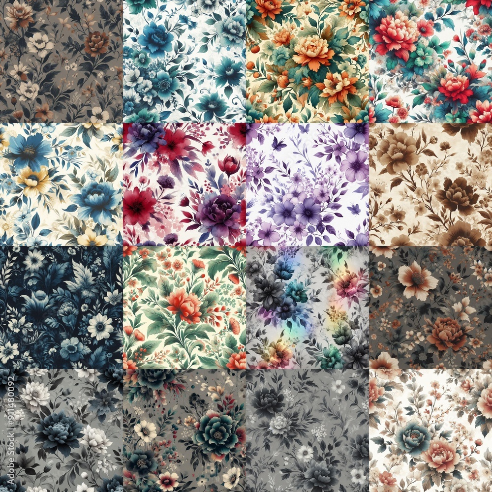 beautiful flowers in ink draw style. AI generated illustration beautiful flowers in ink draw style. AI generated illustration