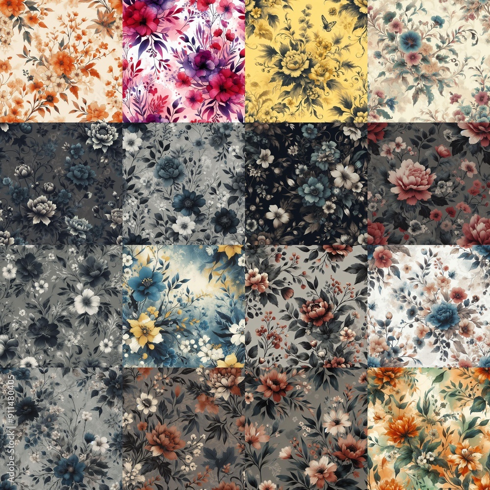 beautiful flowers in ink draw style. AI generated illustration beautiful flowers in ink draw style. AI generated illustration