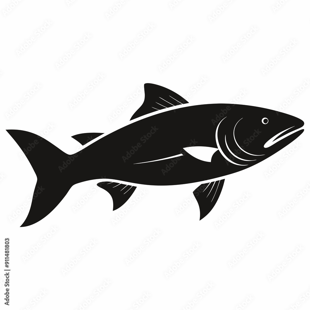 Trout Black silhouette Trout Black silhouette