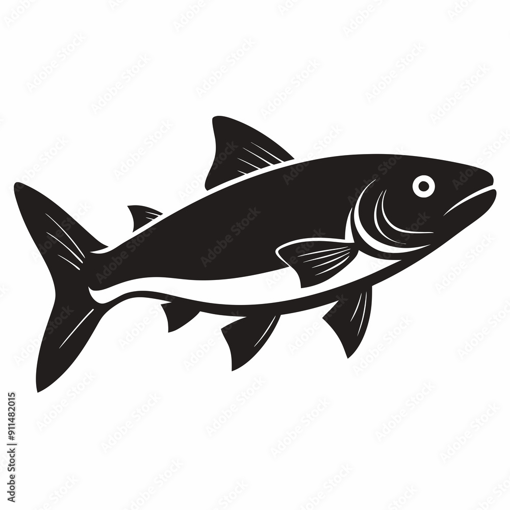 Trout Black silhouette Trout Black silhouette