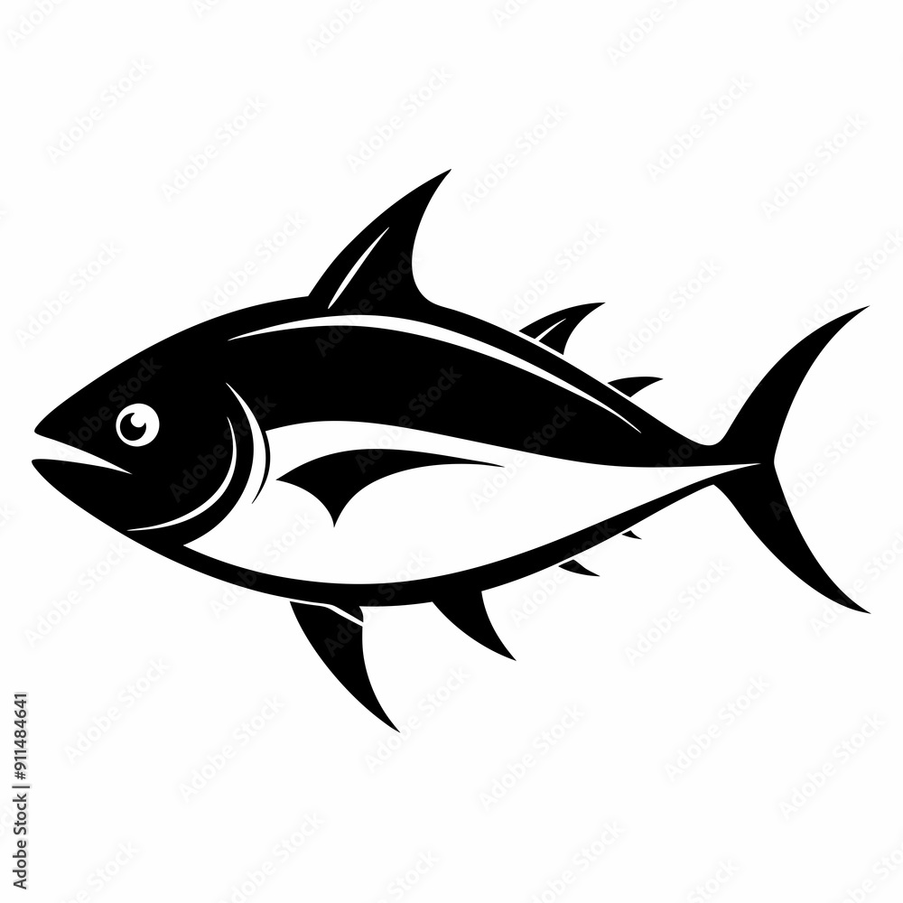 Tuna Black silhouette Tuna Black silhouette