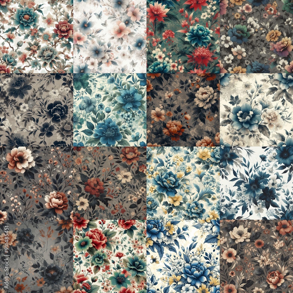 beautiful flowers in ink draw style. AI generated illustration beautiful flowers in ink draw style. AI generated illustration