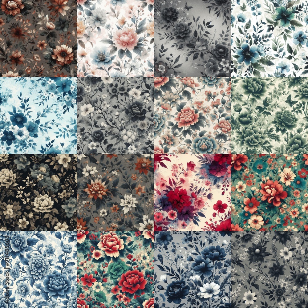 beautiful flowers in ink draw style. AI generated illustration beautiful flowers in ink draw style. AI generated illustration