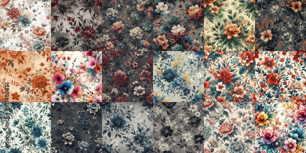 beautiful flowers in ink draw style. AI generated illustration beautiful flowers in ink draw style. AI generated illustration