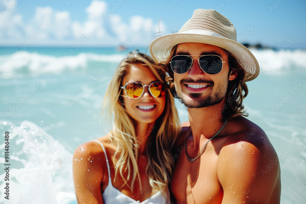 Lifestyle portrait of attractive young woman and her handsome boyfriend Lifestyle portrait of attractive young woman and her handsome boyfriend