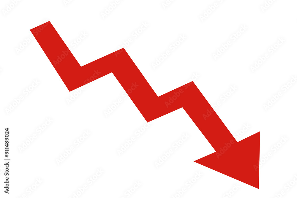red arrow graph down fall stock market crash, loss, downward direction, png file type red arrow graph down fall stock market crash, loss, downward direction, png file type