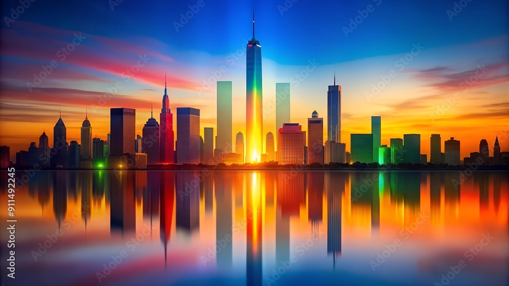 A City of Light: A Minimalist 9/11 Tribute AI Generated A City of Light: A Minimalist 9/11 Tribute AI Generated