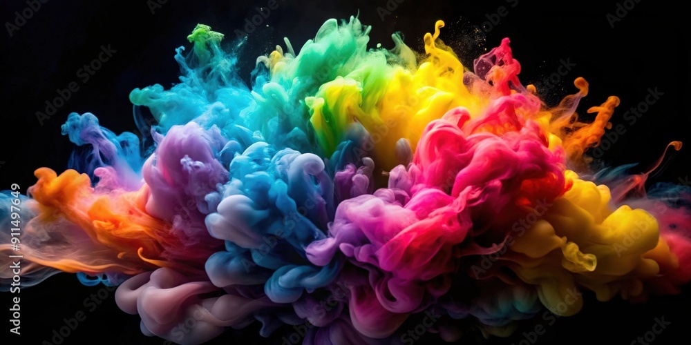 Watercolor tints blending with ebony ink to create a striking chiaroscuro effect , watercolor, tints, ebony ink Watercolor tints blending with ebony ink to create a striking chiaroscuro effect , watercolor, tints, ebony ink