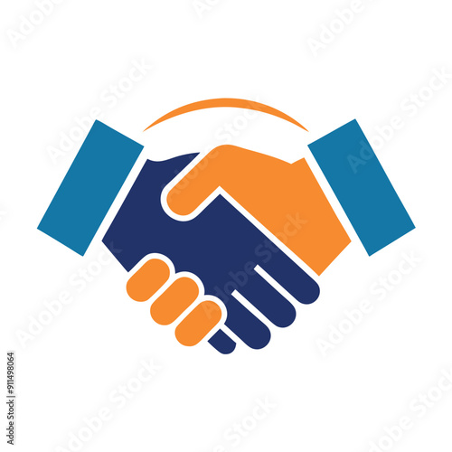 Handshake icon vector art illustration.