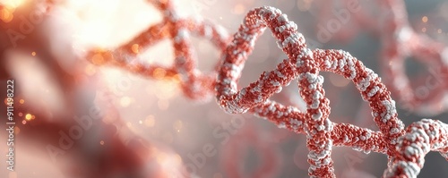 Minimalist 3D chromosome with clean textures, Chromosome, Genome structure