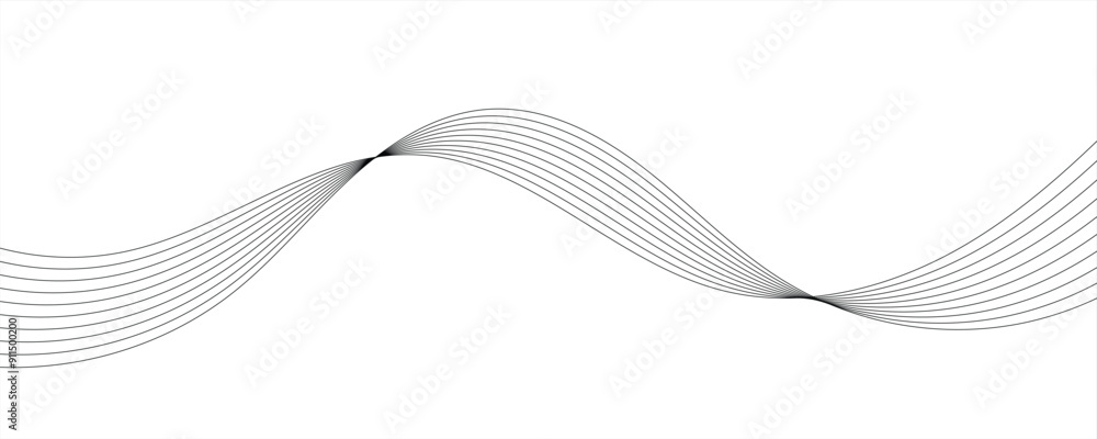 Abstract vector background with grey wavy lines Abstract vector background with grey wavy lines