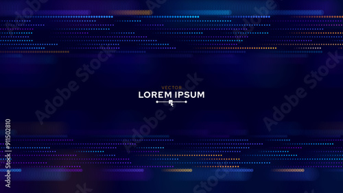 Digital Data Flow Speed Lines Background. Big Data Technology Lines. Fast Wireless Data Transmission. High Speed of Light Trails. Information Flow in Virtual Reality Cyberspace. Vector Illustration.
