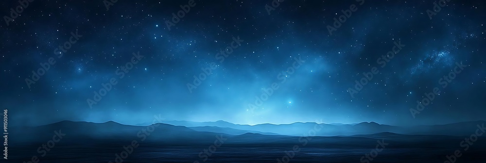 Night Sky with Stars and Mountains Night Sky with Stars and Mountains