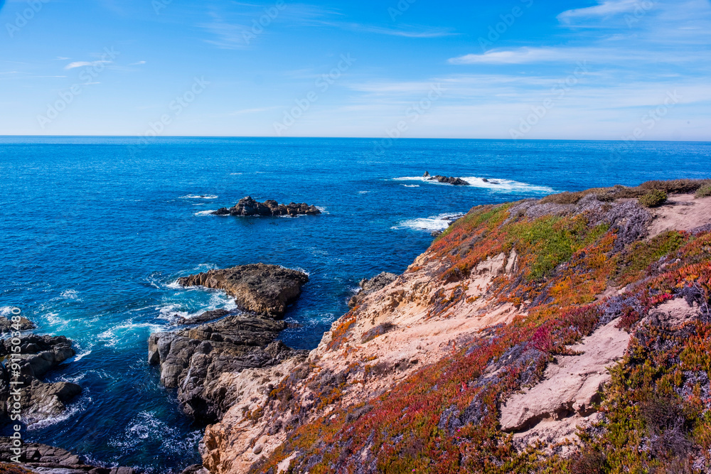 Seascape in Big Sur in California. Seascape in Big Sur in California.