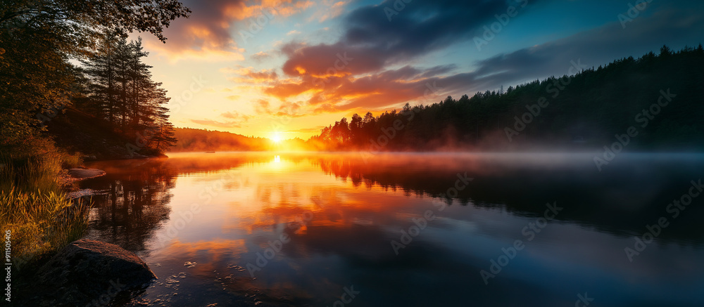sunrise over the lake sunrise over the lake
