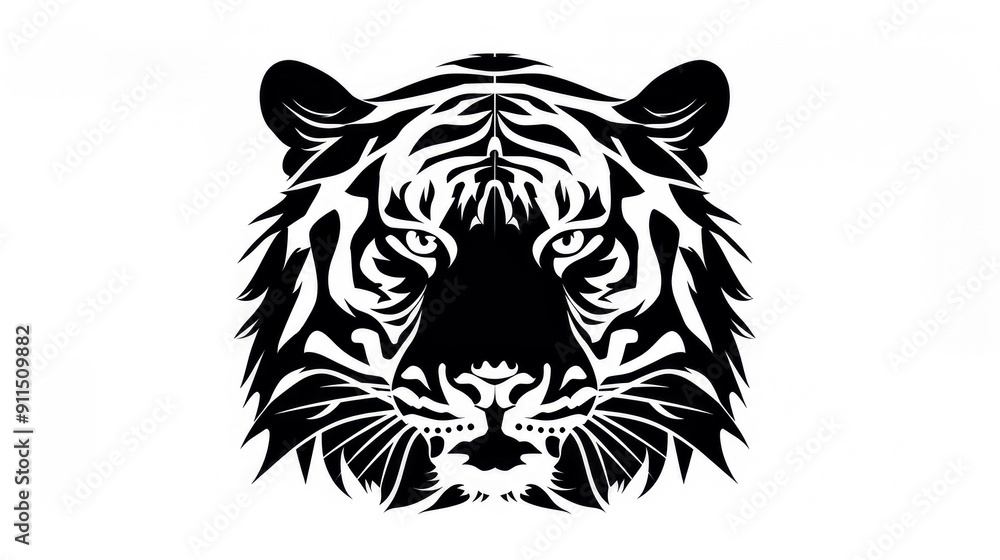 An intricate black and white illustration of a tiger's head, emphasizing the animal's strength and intensity through detailed line work and striking contrasts. An intricate black and white illustration of a tiger's head, emphasizing the animal's strength and intensity through detailed line work and striking contrasts.
