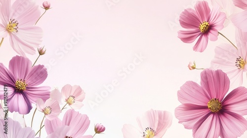 Flower wedding frame, botanical background