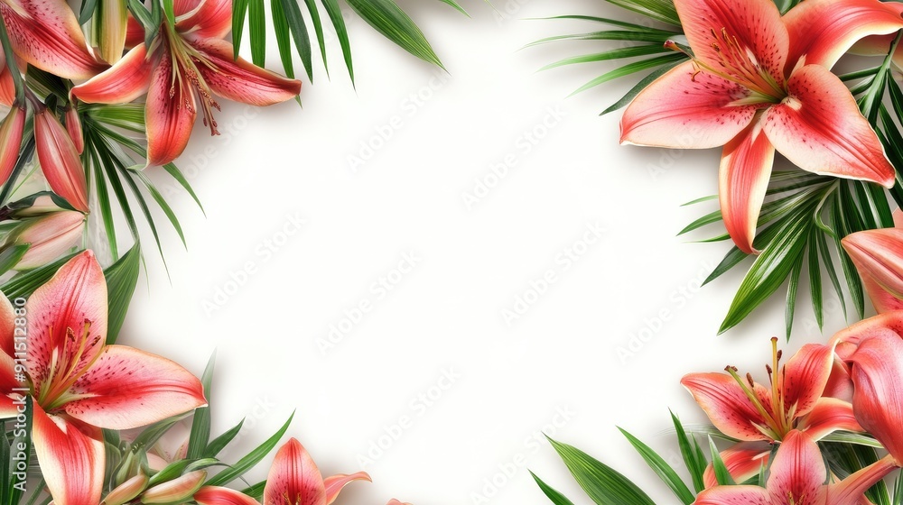 Flower wedding frame, botanical background Flower wedding frame, botanical background