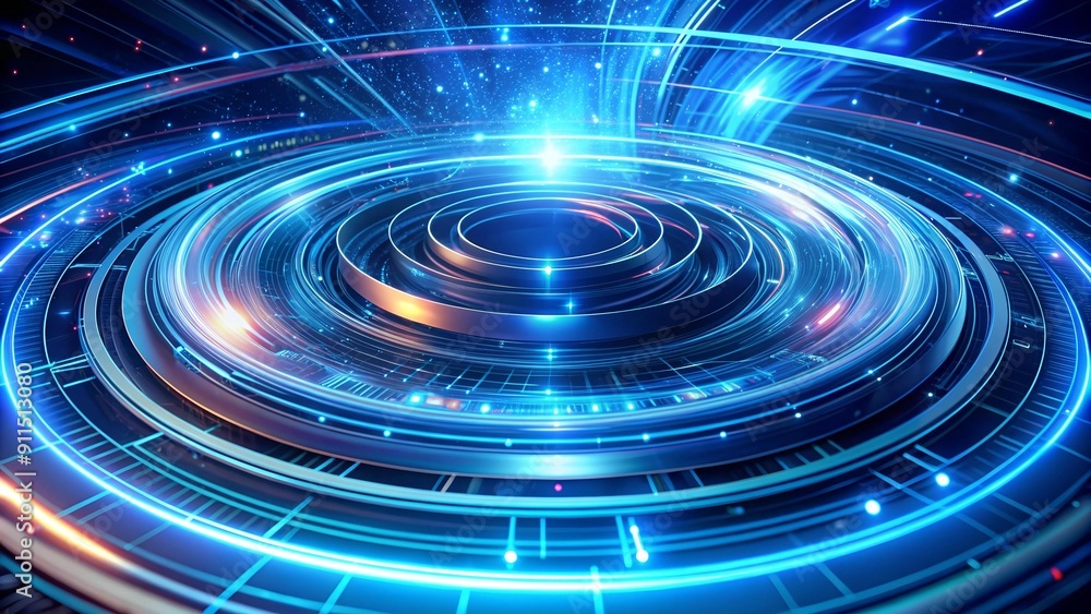 Aetherial Circuitry: A Symphony of Blue and Neon generative AI Aetherial Circuitry: A Symphony of Blue and Neon generative AI