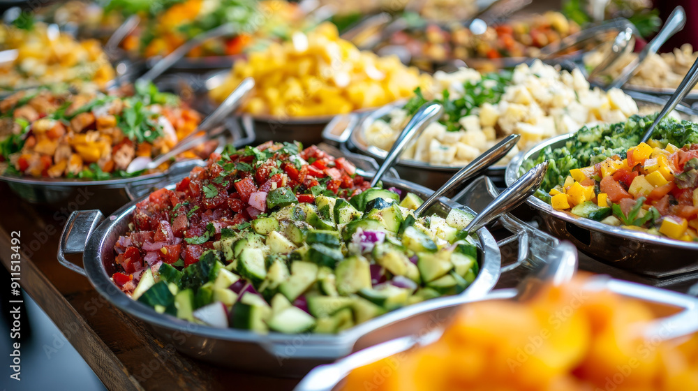 Plates piled high with healthy and flavorful meals. Plates piled high with healthy and flavorful meals.
