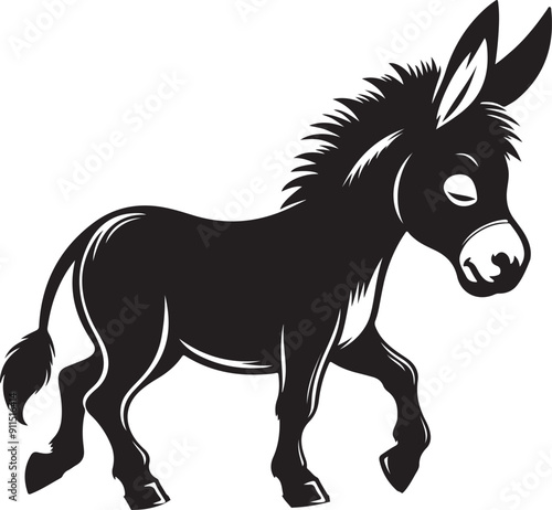 A Beautiful Donkey vector design.