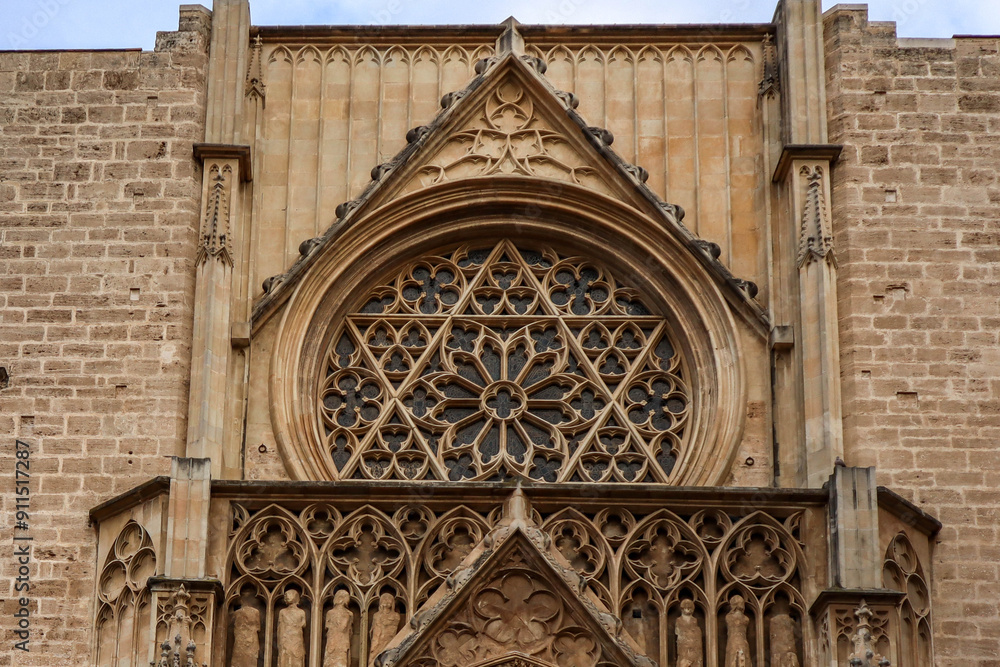 Obraz premium Cathedral of Valencia, Spain. Gothic cathedral.