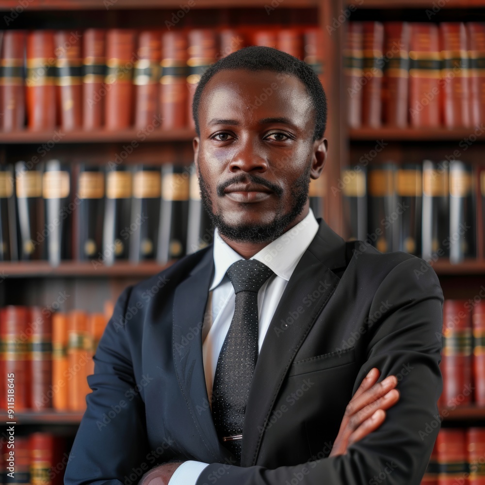 African lawyer advocating for social justice with passion and commitment. African lawyer advocating for social justice with passion and commitment.