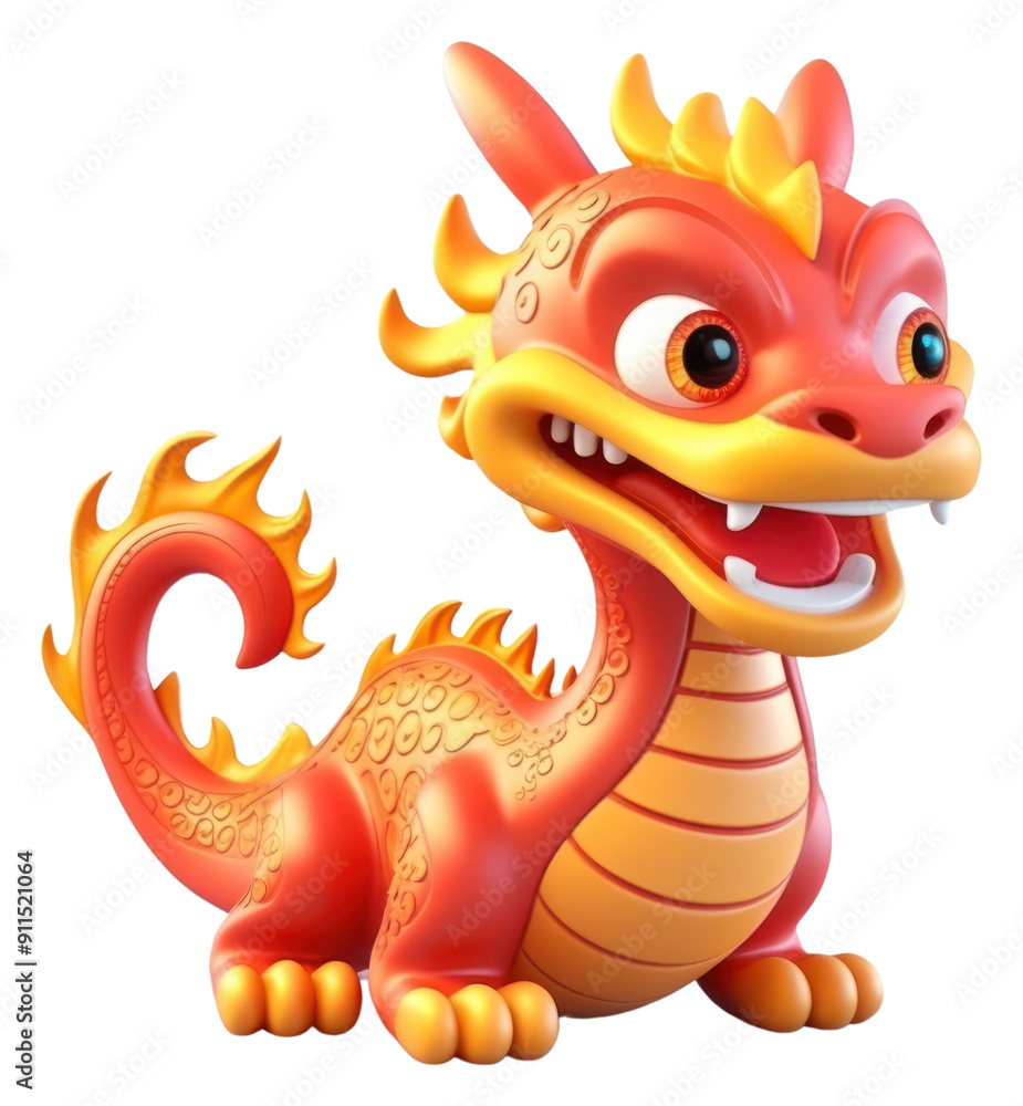 Fototapeta premium PNG Eastern Dragon dragon cartoon white background.
