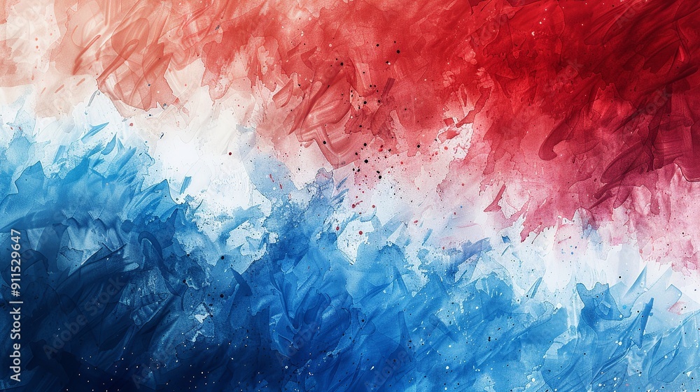 Fototapeta premium This modern, minimalist design of the Dutch flag features clean lines, emphasizing the simplicity of the red, white, and blue stripes