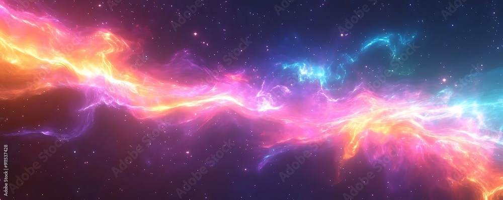 Cosmic Nebula: Vibrant Colors and Glowing Gas Cosmic Nebula: Vibrant Colors and Glowing Gas