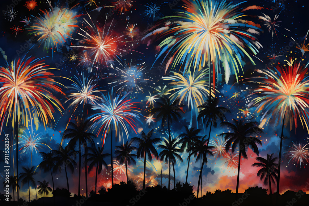 Symphony of Lights: A Dazzling Display of Fireworks in the Night Sky Celebrating Festive Occasions Symphony of Lights: A Dazzling Display of Fireworks in the Night Sky Celebrating Festive Occasions