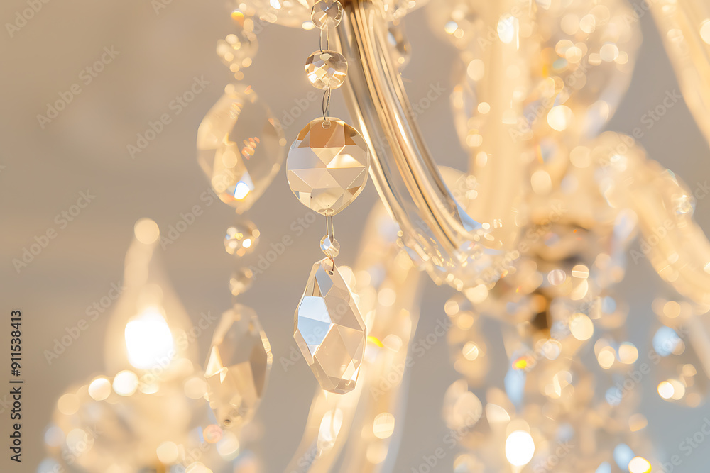 A close-up of a crystal chandelier with gold accents and warm light, showcasing luxury, elegance, and a touch of vintage charm. background , wallpaper A close-up of a crystal chandelier with gold accents and warm light, showcasing luxury, elegance, and a touch of vintage charm. background , wallpaper