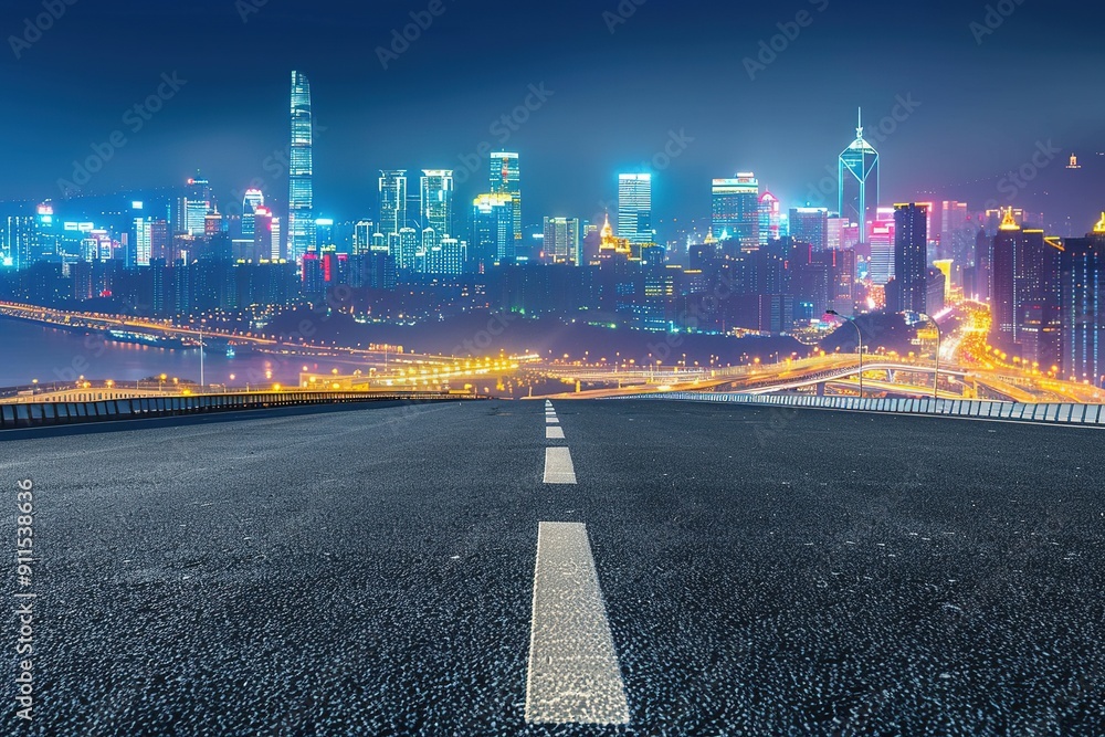 Fototapeta premium Urban Cityscape Background With Modern Skyline in Metropolitan Environment