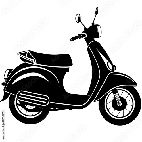 Wallpaper Mural scooter isolated on white Torontodigital.ca