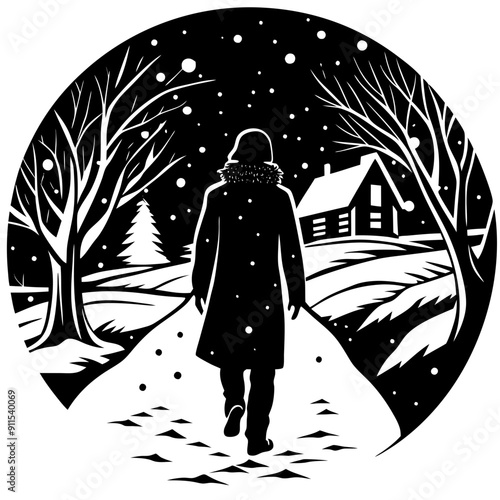 silhouette of a person in the park