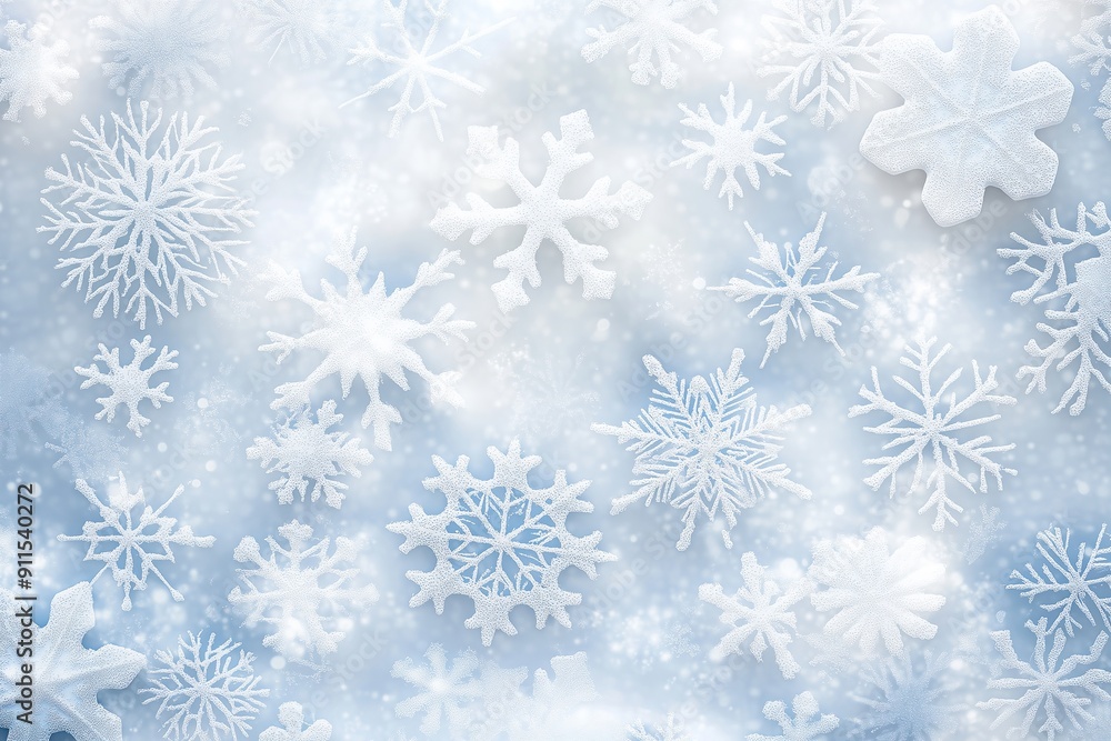 A snowy background with many snowflakes scattered throughout. The snowflakes are all different sizes and shapes, creating a sense of movement and depth A snowy background with many snowflakes scattered throughout. The snowflakes are all different sizes and shapes, creating a sense of movement and depth