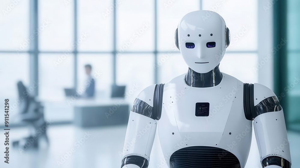 Robot advisor replacing human banker, advanced AI in finance, disruption of banking jobs Robot advisor replacing human banker, advanced AI in finance, disruption of banking jobs