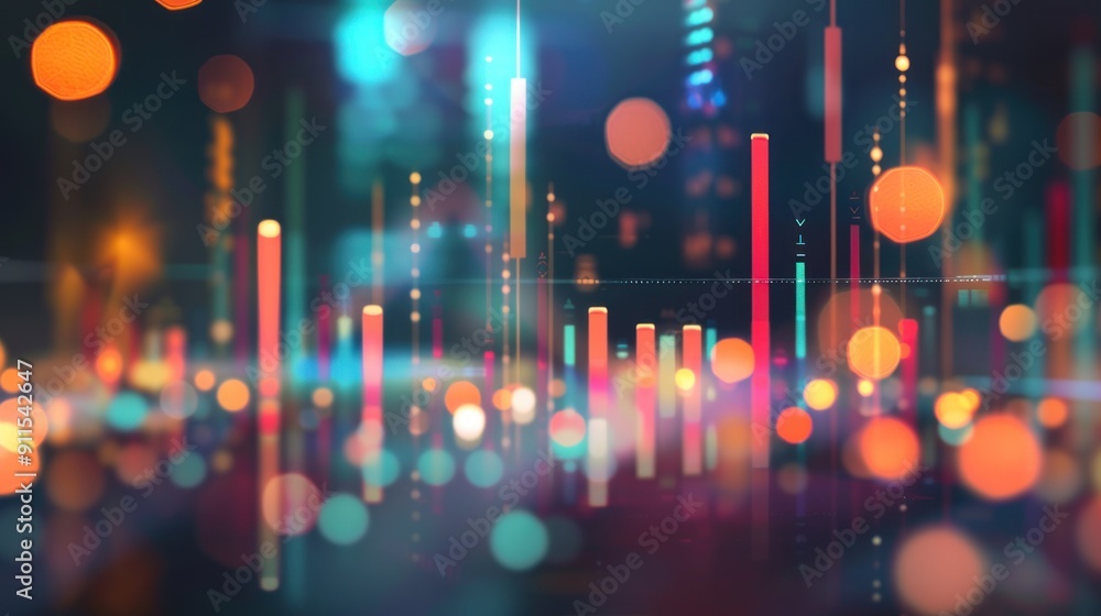 Abstract Digital Background with Neon Lights Abstract Digital Background with Neon Lights
