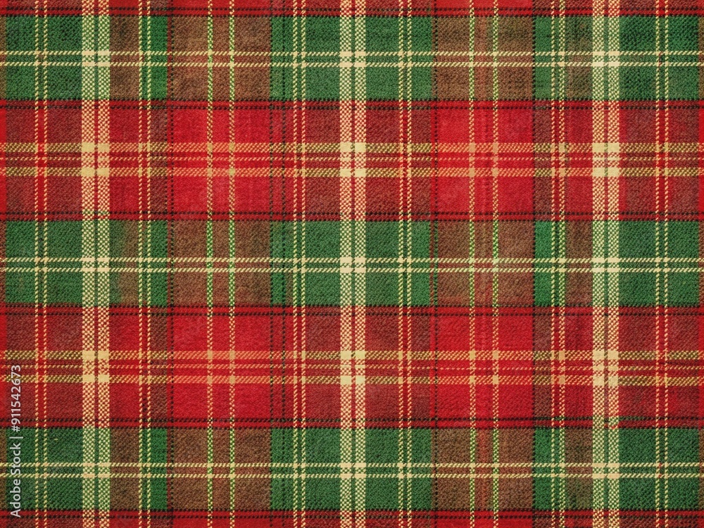 Vibrant red and green plaid textured fabric background with subtle sheen, intricate patterns, and earthy tones, perfect for rustic or festive design elements. Vibrant red and green plaid textured fabric background with subtle sheen, intricate patterns, and earthy tones, perfect for rustic or festive design elements.