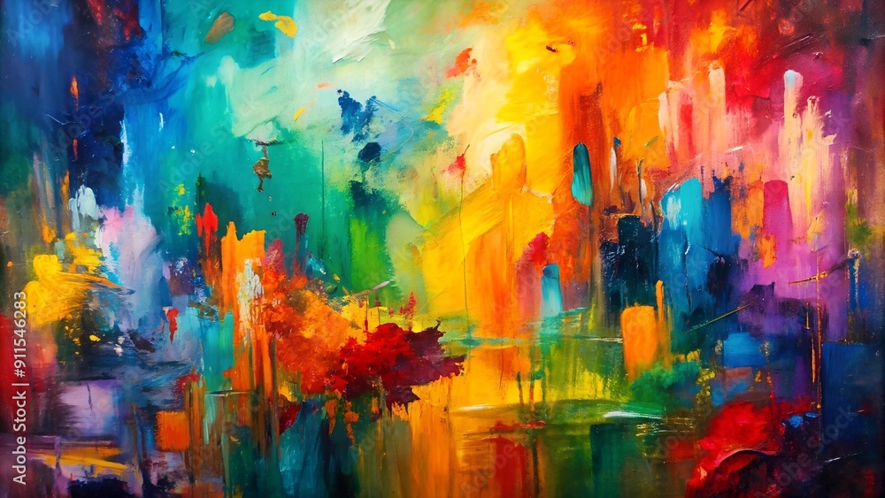 Fototapeta premium A Captivating Blend of Colors in Abstract Art AI generated