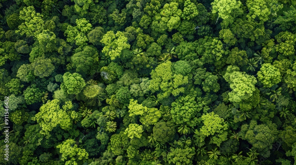 Aerial View of Lush Rainforest Canopy Aerial View of Lush Rainforest Canopy