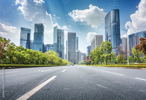 Urban Cityscape Background With Modern Skyline in Metropolitan Environment