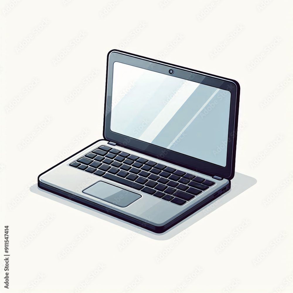 Minimalist Laptop Illustration with a Clean Design Minimalist Laptop Illustration with a Clean Design