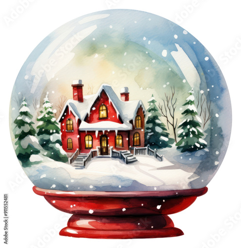 PNG Christmas snow globe architecture illuminated celebration. photo