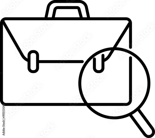 Briefcase icon. Revision icon.
