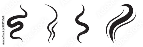 Smoke, steam, cloud logo collection. Set of smoke logo in a flat design. Aromas vaporize icons